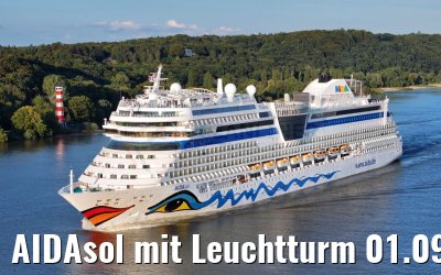 AIDAsol mit Leuchtturm 01.09.2023