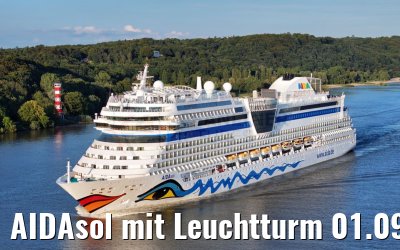 AIDAsol mit Leuchtturm 01.09.2023