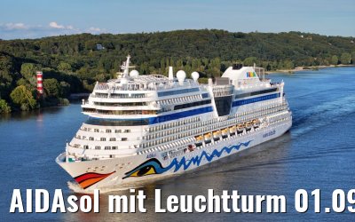 AIDAsol mit Leuchtturm 01.09.2023