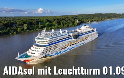AIDAsol mit Leuchtturm 01.09.2023