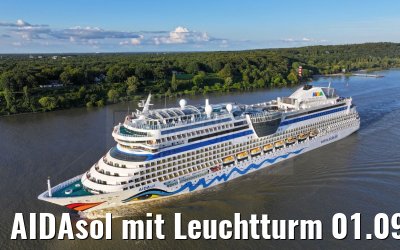 AIDAsol mit Leuchtturm 01.09.2023