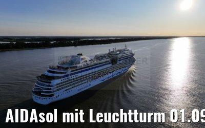 AIDAsol mit Leuchtturm 01.09.2023