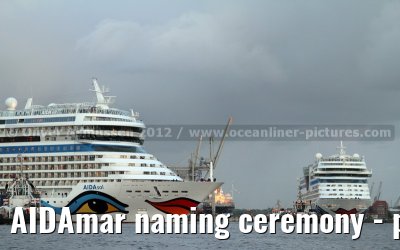 AIDAmar naming ceremony - port of Hamburg - 12th May 2012