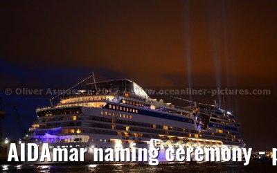 AIDAmar naming ceremony - port of Hamburg - 12th May 2012
