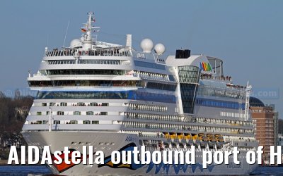 AIDAstella outbound port of Hamburg - April 01, 2013