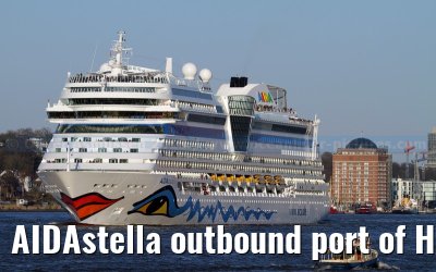 AIDAstella outbound port of Hamburg - April 01, 2013