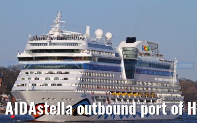 AIDAstella outbound port of Hamburg - April 01, 2013