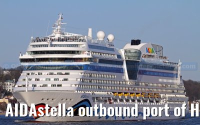AIDAstella outbound port of Hamburg - April 01, 2013