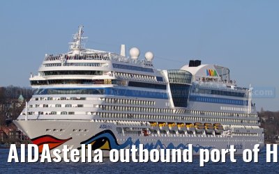 AIDAstella outbound port of Hamburg - April 01, 2013