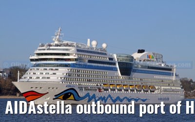 AIDAstella outbound port of Hamburg - April 01, 2013