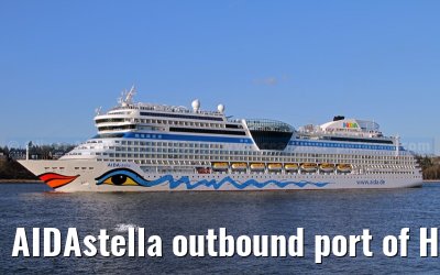 AIDAstella outbound port of Hamburg - April 01, 2013