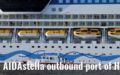 AIDAstella outbound port of Hamburg - April 01, 2013