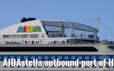 AIDAstella outbound port of Hamburg - April 01, 2013