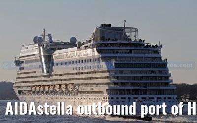 AIDAstella outbound port of Hamburg - April 01, 2013