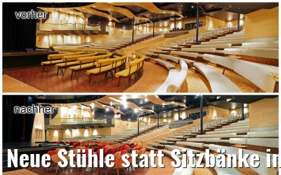 Neue Stühle statt Sitzbänke im Theater AIDAvita
