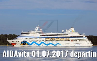 AIDAvita 01.07.2017 departing port of Kiel