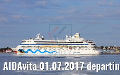 AIDAvita 01.07.2017 departing port of Kiel
