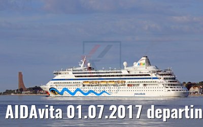 AIDAvita 01.07.2017 departing port of Kiel