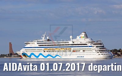 AIDAvita 01.07.2017 departing port of Kiel