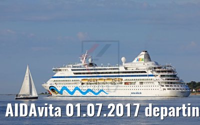 AIDAvita 01.07.2017 departing port of Kiel
