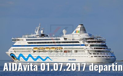 AIDAvita 01.07.2017 departing port of Kiel