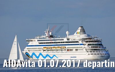 AIDAvita 01.07.2017 departing port of Kiel
