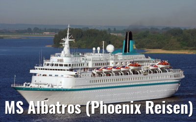 MS Albatros (Phoenix Reisen) approaching port of Hamburg 10. May 2008