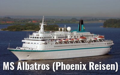 MS Albatros (Phoenix Reisen) approaching port of Hamburg 10. May 2008