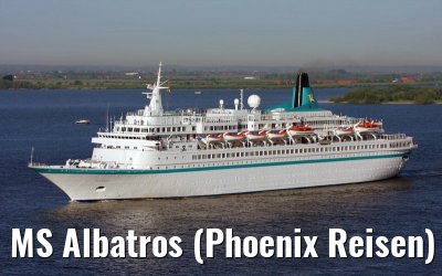 MS Albatros (Phoenix Reisen) approaching port of Hamburg 10. May 2008