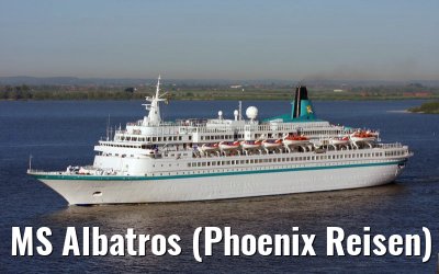 MS Albatros (Phoenix Reisen) approaching port of Hamburg 10. May 2008