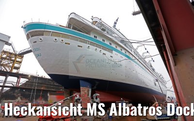 Heckansicht MS Albatros Dock 10 Blohm und Voss Werft 15.12.2015