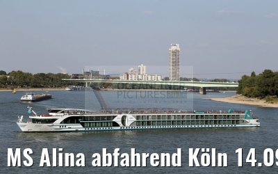 MS Alina abfahrend Köln 14.09.2016