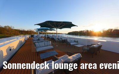 Sonnendeck lounge area evening view MS Alisa