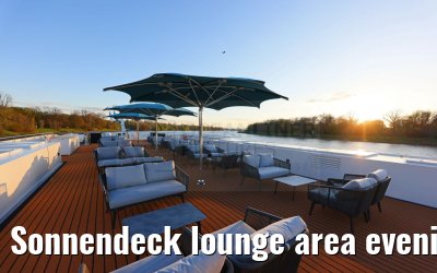 Sonnendeck lounge area evening view MS Alisa