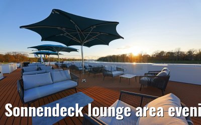 Sonnendeck lounge area evening view MS Alisa