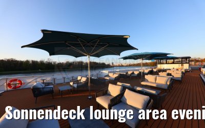 Sonnendeck lounge area evening view MS Alisa