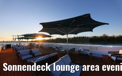 Sonnendeck lounge area evening view MS Alisa
