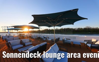 Sonnendeck lounge area evening view MS Alisa