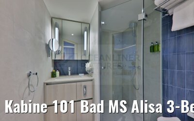 Kabine 101 Bad MS Alisa 3-Bett Neptundeck