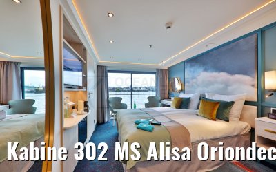 Kabine 302 MS Alisa Oriondeck lights on