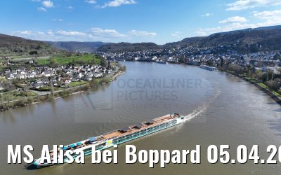 MS Alisa bei Boppard 05.04.2023