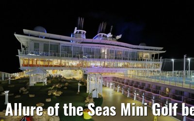 Allure of the Seas Mini Golf bei Nacht