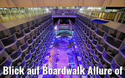 Blick auf Boardwalk Allure of the Seas