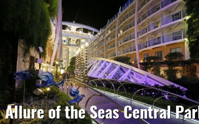 Allure of the Seas Central Park bei Nacht