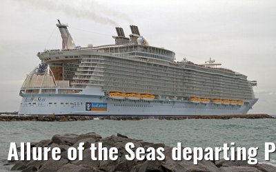 Allure of the Seas departing Port Everglades, 05. February 2012