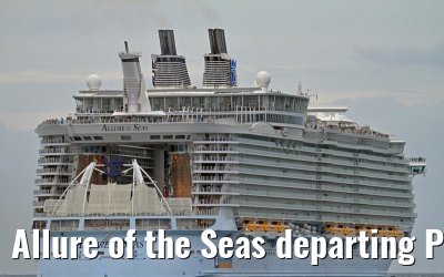 Allure of the Seas departing Port Everglades, 05. February 2012