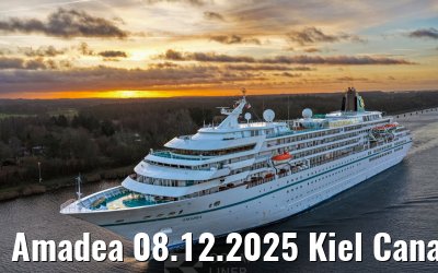 Amadea 08.12.2025 Kiel Canal sunrise