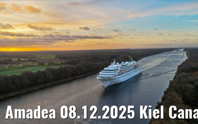 Amadea 08.12.2025 Kiel Canal sunrise