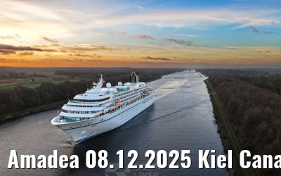 Amadea 08.12.2025 Kiel Canal sunrise