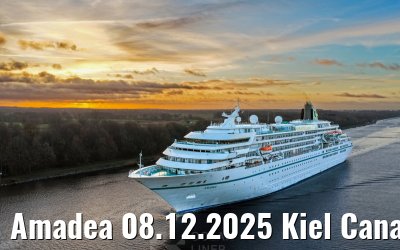 Amadea 08.12.2025 Kiel Canal sunrise